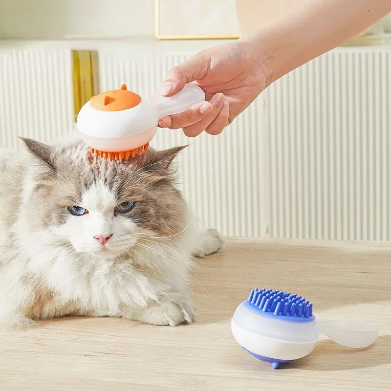 2-in-1 Pet Bath & Grooming Brush – Massage & Hair Removal