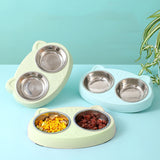 Stainless Steel Double Pet Bowl – No-Spill Food & Water Dish