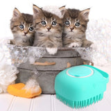 2-in-1 Pet Bath Brush – Shampoo Dispenser & Massager