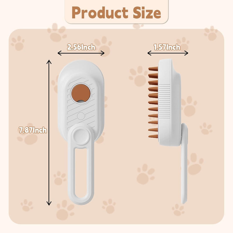 3-in-1 Steam Pet Brush – Shedding, Grooming & Cleaning