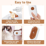 3-in-1 Steam Pet Brush – Shedding, Grooming & Cleaning