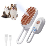 3-in-1 Steam Pet Brush – Shedding, Grooming & Cleaning