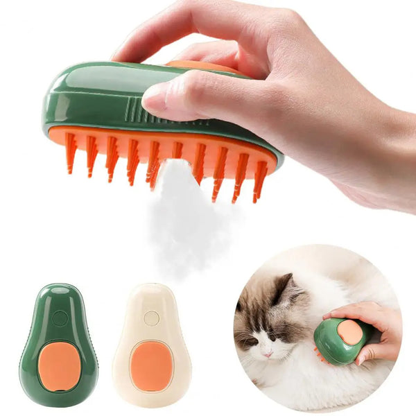 Electric Steam Pet Brush – Self-Cleaning & Massage