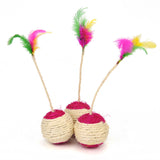 Sisal Feather Cat Toy – Interactive & Durable Play Ball