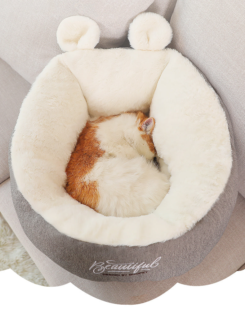 Ultra-Soft Pet Bed – Warm & Cozy Sleeping Nest