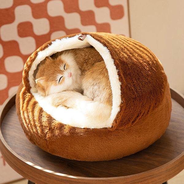 Cozy Cave Pet Bed – Warm & Soft Sleeping Nest