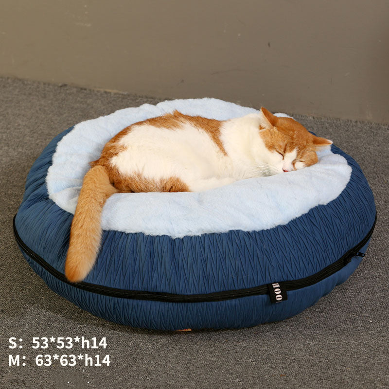 All-Season Plush Cat Bed – Soft & Warm Sleeping Pad