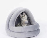 Plush Cave Cat Bed – Warm & Cozy Sleeping Nest