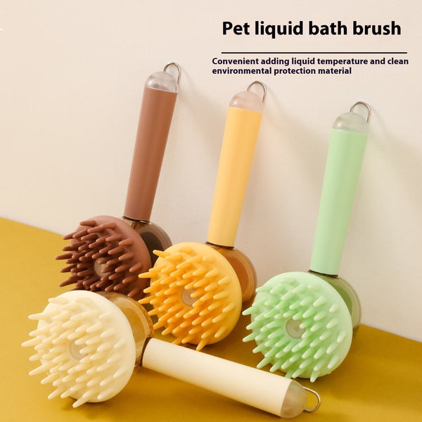 2-in-1 Pet Bath & Massage Brush – Soft Silicone