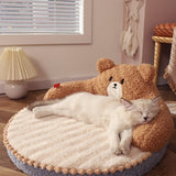 Warm Plush Cat Bed – Cozy Winter Nest