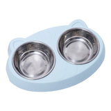 Stainless Steel Double Pet Bowl – No-Spill Food & Water Dish