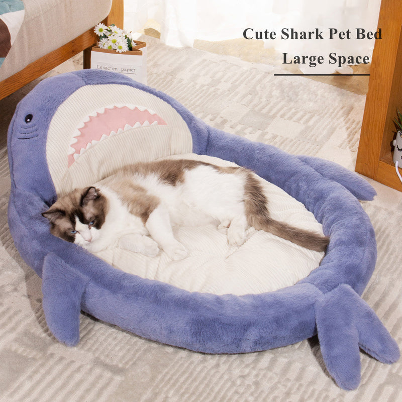 Shark Pet Bed – Cozy & Fun Sleeping Nest for Cats & Dogs