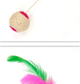 Sisal Feather Cat Toy – Interactive & Durable Play Ball