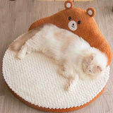 Warm Plush Cat Bed – Cozy Winter Sleeping Nest