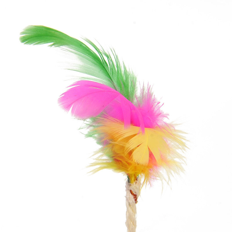 Sisal Feather Cat Toy – Interactive & Durable Play Ball