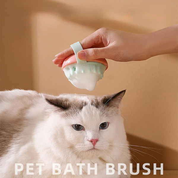 Soft Silicone Pet Bath Brush – Wet & Dry Grooming