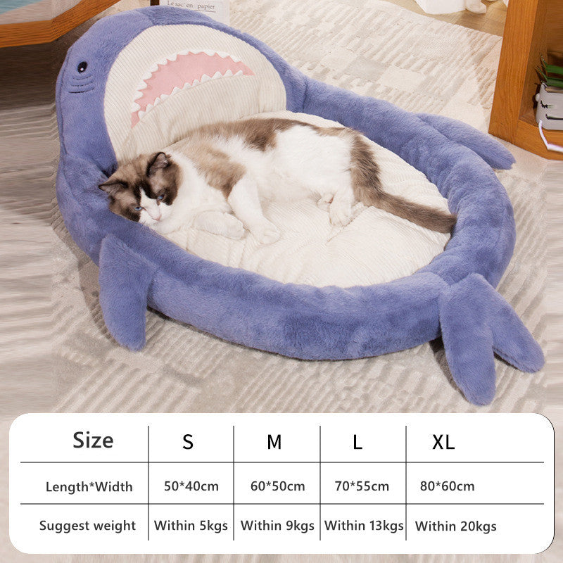 Shark Pet Bed – Cozy & Fun Sleeping Nest for Cats & Dogs