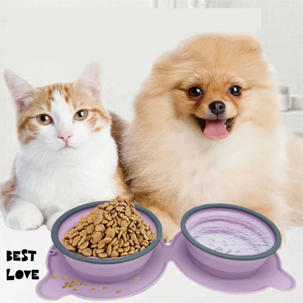 Foldable Silicone Pet Bowl – Portable & Non-Slip