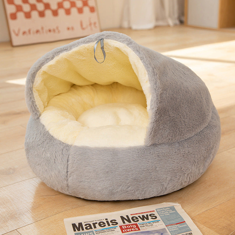 Cozy Cave Pet Bed – Warm & Soft Sleeping Nest