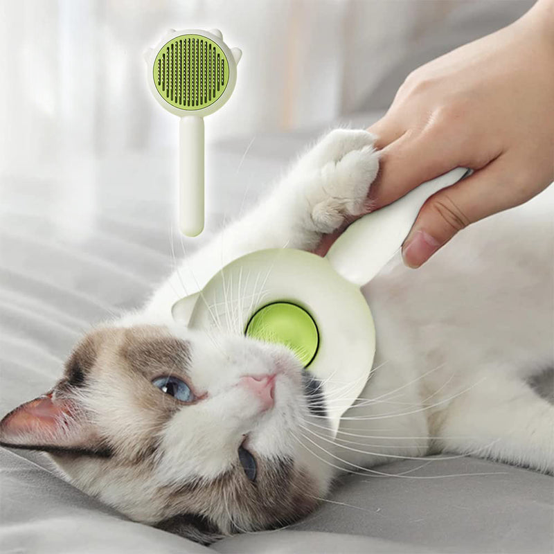 Self-Cleaning Pet Grooming Brush – Hair Removal & Massage